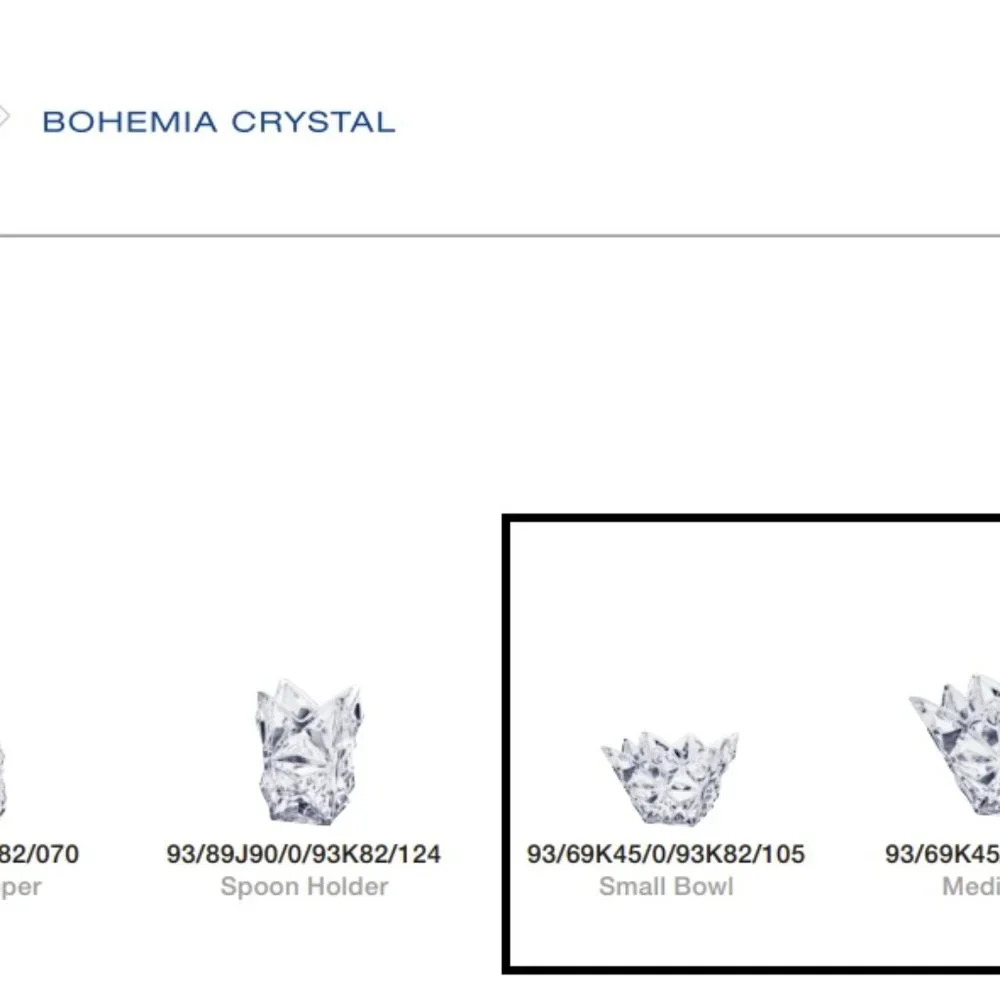 Bohemia Crystal Pyramid Bowl Set of 3 Czech Republic Bohemia Sklarny
